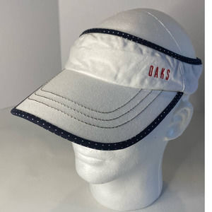 OAKS GOLF White/Blue Visor Adjustable Womens